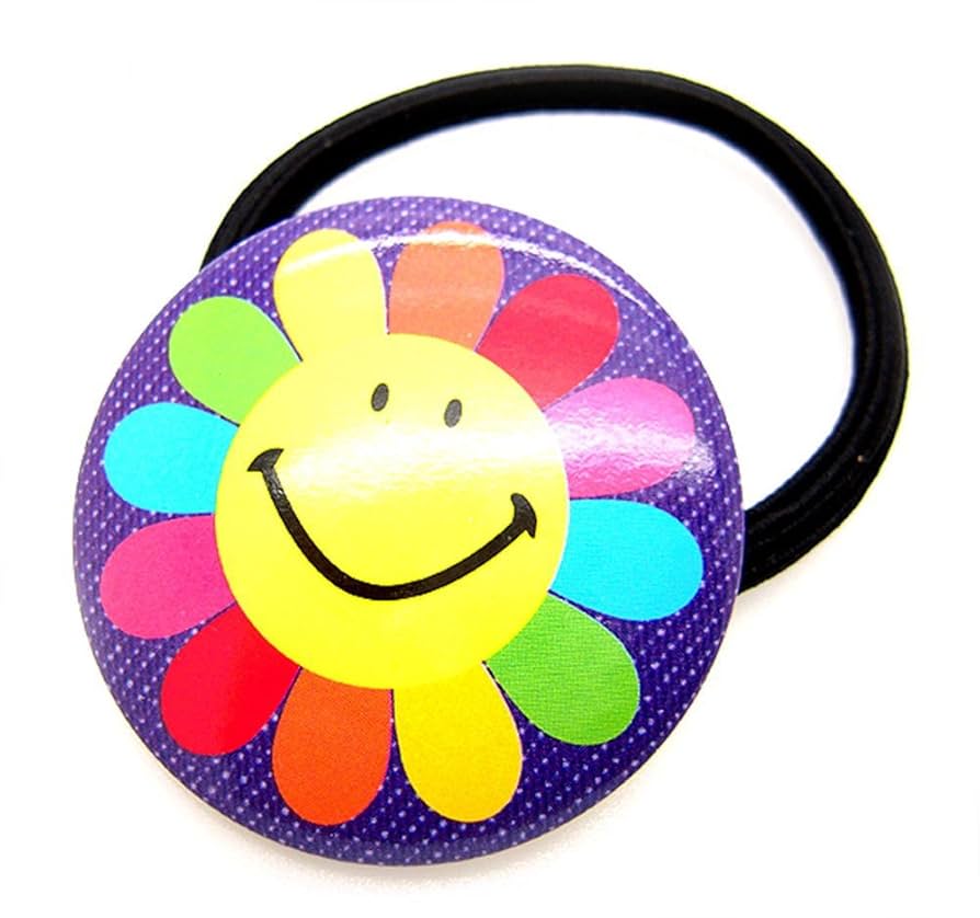 Amazon | ヘアゴム 缶バッチ ヘアアクセサリー /hr008-h | 青い